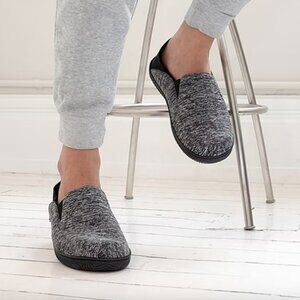 Isotoner Mens Slip-On Slippers , Black Sz XL (11-12)